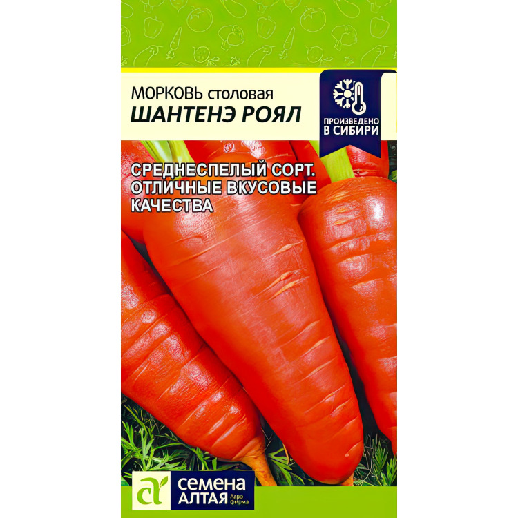 Морковь Шантенэ Роял (Семена Алтая) можно купить недорого с доставкой в питомнике Любвитский