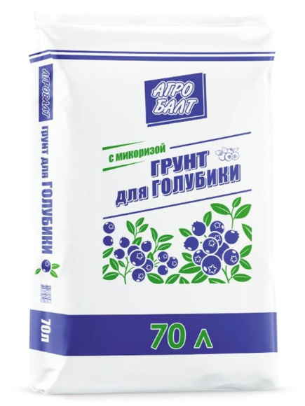 Грунт кислый Агробалт-В Голубика 5-20мм рН3,5-4,5 70л купить с доставкой