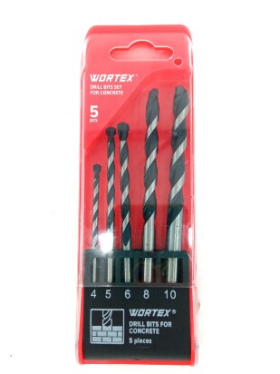 Набор сверл по бетону 5 шт. [WORTEX]