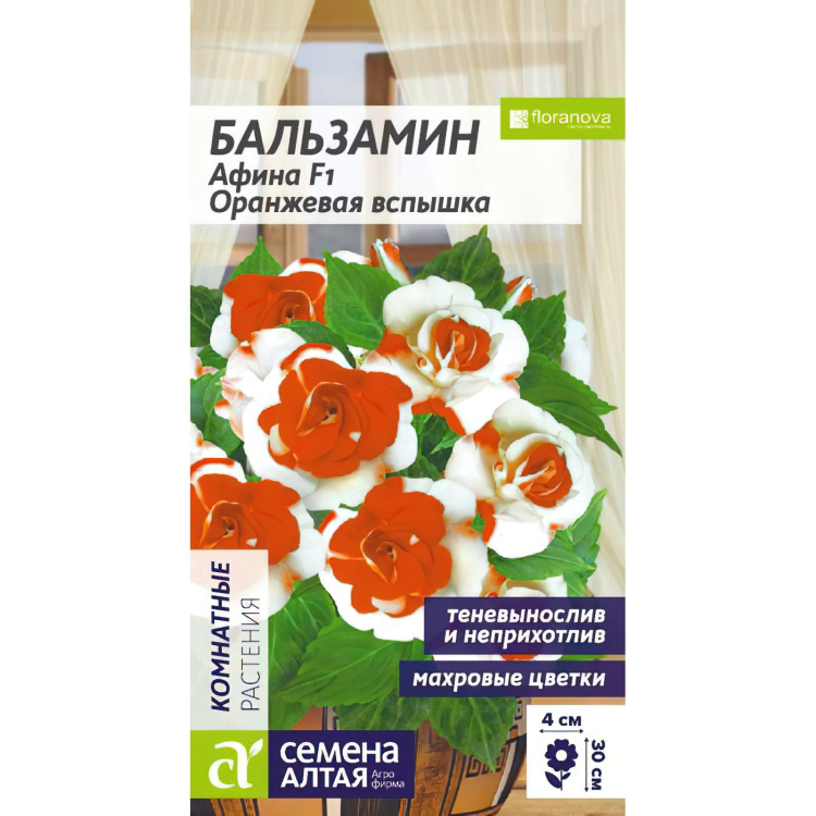  Бальзамин Афина Оранжевая вспышка (Семена алтая) с доставкой .