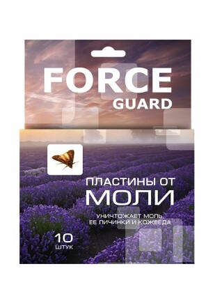 Антимоль FORCE guard пластины от моли 10 шт. Антимоль FORCE guard пластины от моли 10 шт.