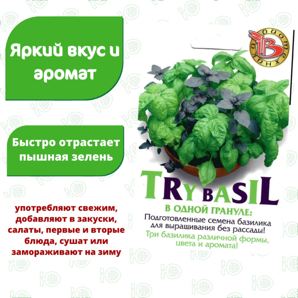 Базилик Трай Базил БукетАрома [Биотехника] купить с доставкой