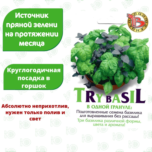 Базилик Трай Базил БукетАрома [Биотехника] купить с доставкой