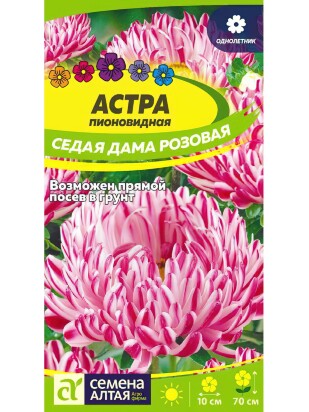 Астра Седая Дама Розовая [Семена алтая]