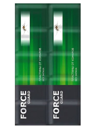 Пластина "Форс" от комаров без запаха (зелен.)
