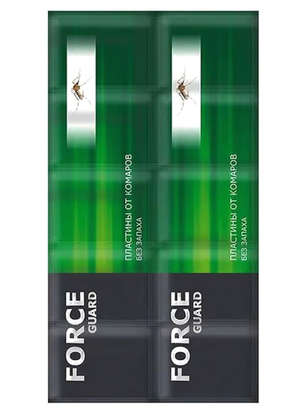 Пластина "Форс" от комаров без запаха (зелен.) купить с доставкой
