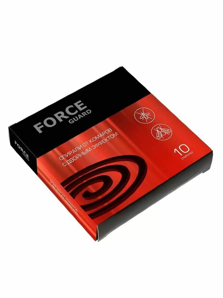Спираль "FORCE guard" Двойной эффект красные 10 шт ./60 купить с доставкой