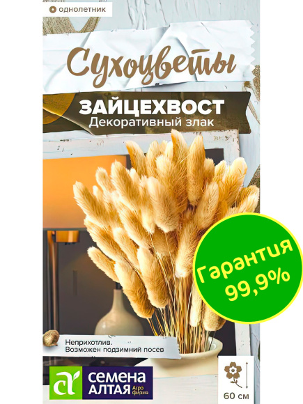 Зайцехвост злак декоративный [Семена Алтая] купить с доставкой