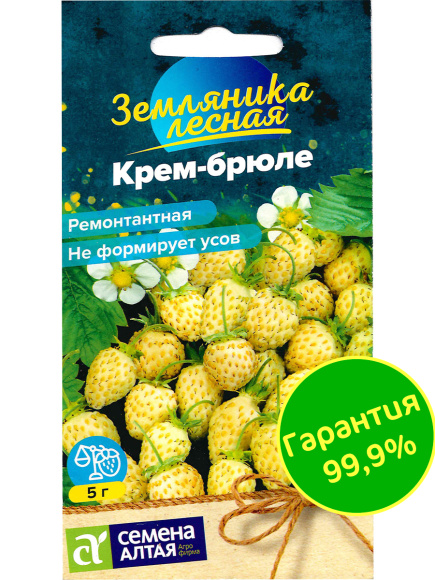 Земляника Крем-брюле желтая ремонтантная [Семена алтая] купить с доставкой