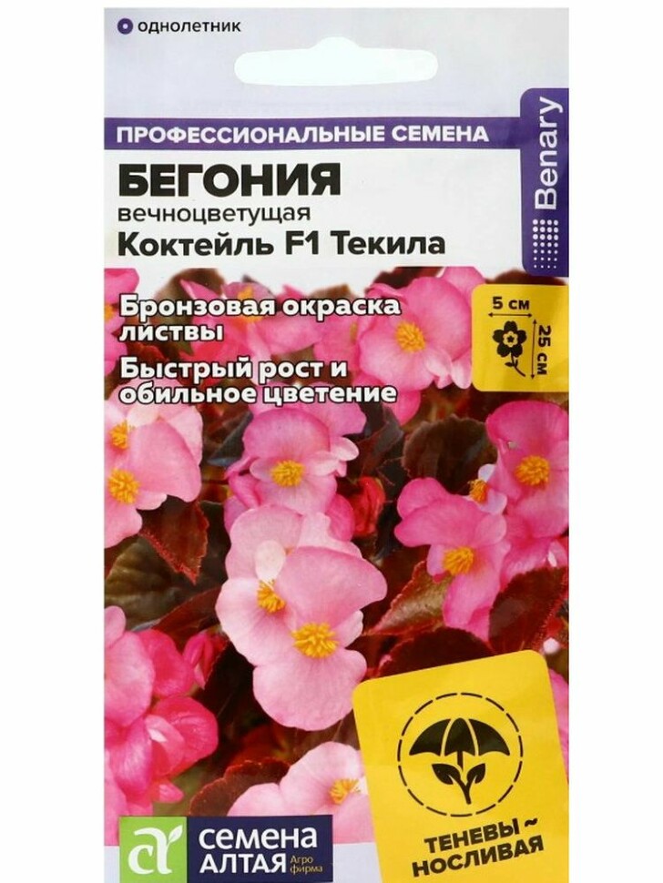 Бегония Коктейль Текила вечноцветущая [Семена алтая] купить с доставкой