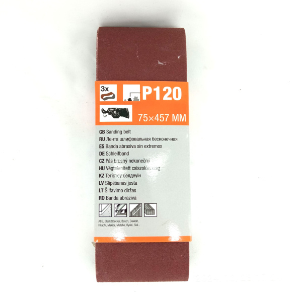Шлифлента 75 х 457мм Р120 бесконечная 3шт. [GEPARD] купить с доставкой