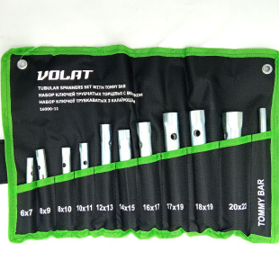 Набор ключей трубчатых торцевых с воротком 11пр. (на полотне) [ВОЛАТ]